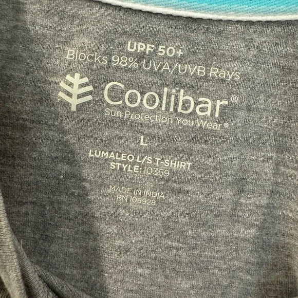 Coolibar Women's Gray Long Sleeve UPF Tee - Picture 3 of 5